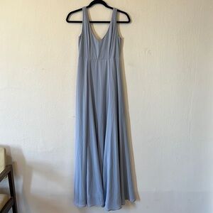Show Me Your Mumu Jen Maxi Steel Blue Chiffon